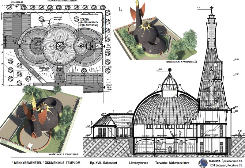 Mennybemenetel kumenikus templom Rkoskert Tervezte Makovecz Imre 